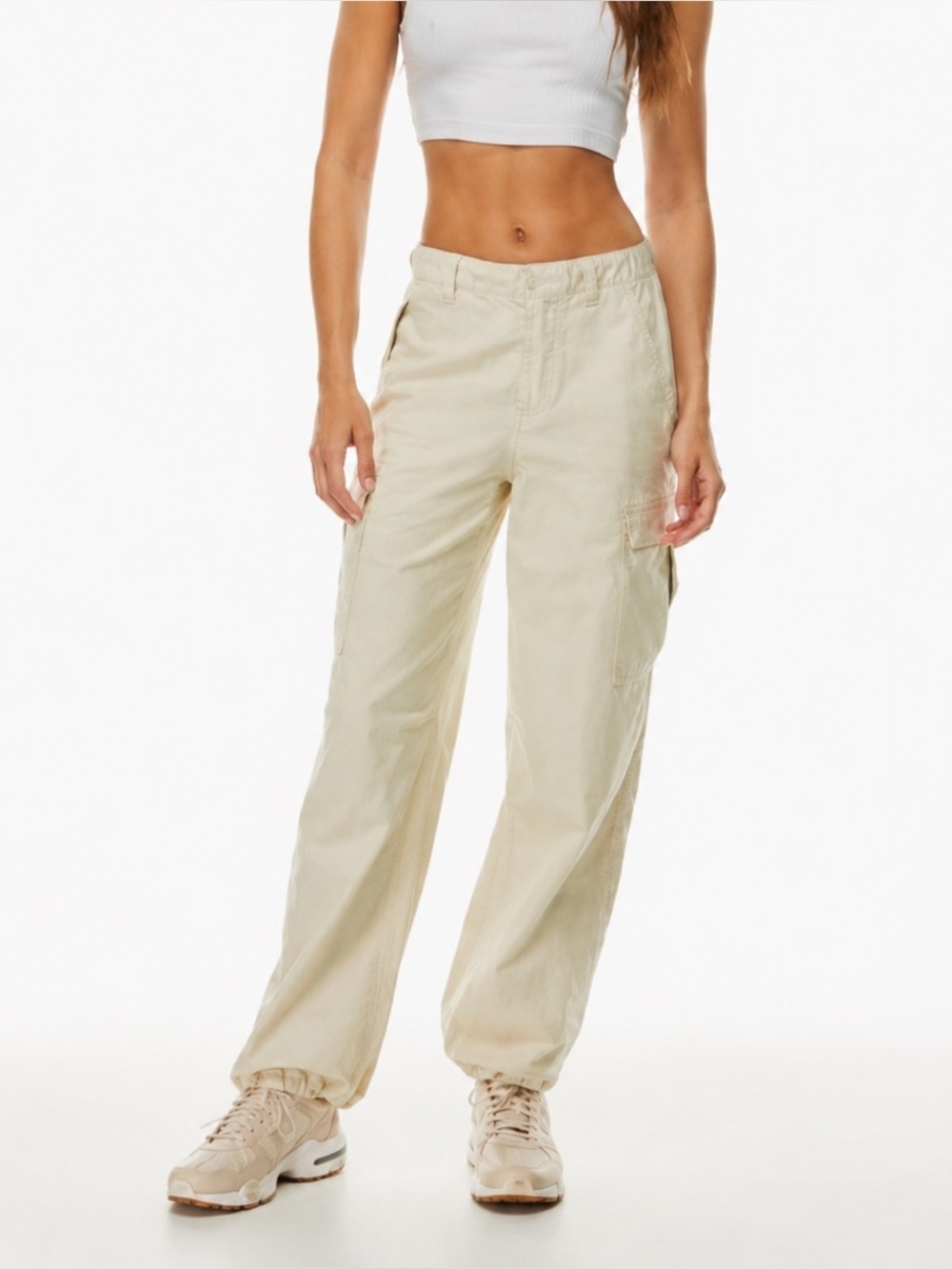 Aritzia TNA Supply Cargo Pants Beige Utility Joggers M